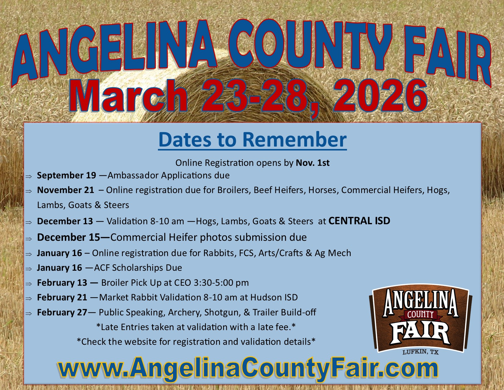 Important Dates for FB