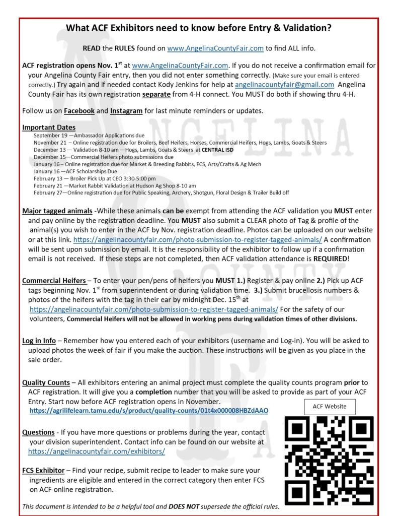 What exhibitors need to know before entry